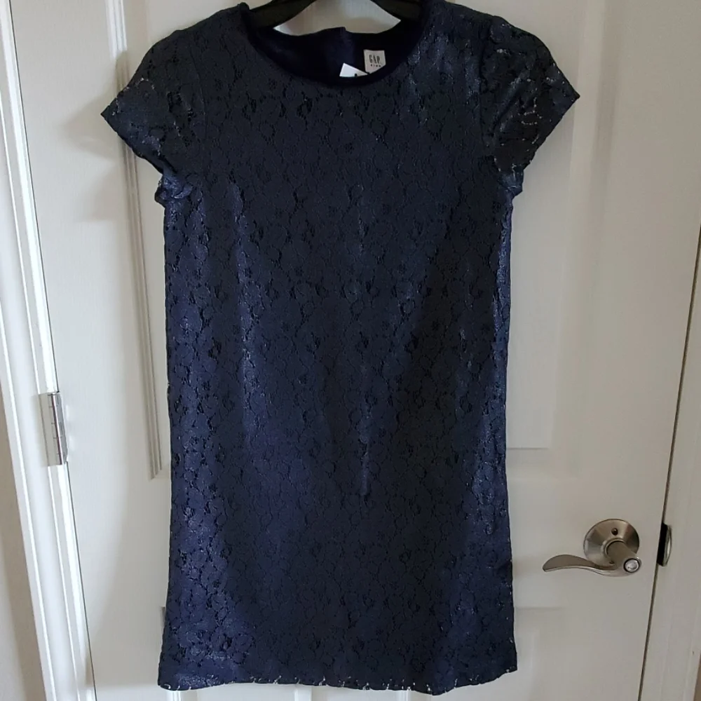🆕️👗 GAP GIRLS NAVY LACE DRESS